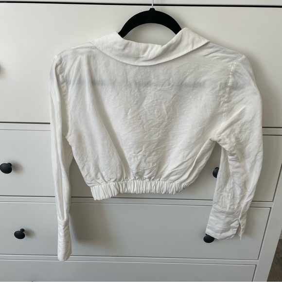 Zara White Linen Top - Picture 4 of 5